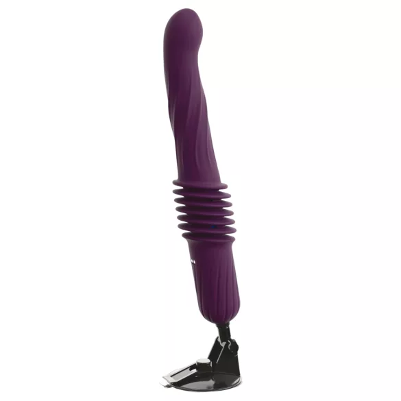 You2Toys - vijolični potisni vibrator z daljinskim upravljanjem in funkcijo segrevanja