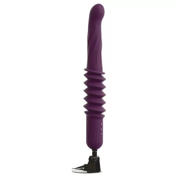 You2Toys - vijolični potisni vibrator z daljinskim upravljanjem in funkcijo segrevanja