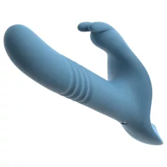   You2Toys - 3-delni pripenjajoči se zajčkast potisni vibrator z daljinskim upravljalnikom (moder)