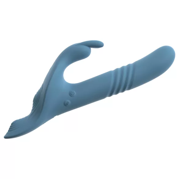 You2Toys - 3-delni pripenjajoči se zajčkast potisni vibrator z daljinskim upravljalnikom (moder)