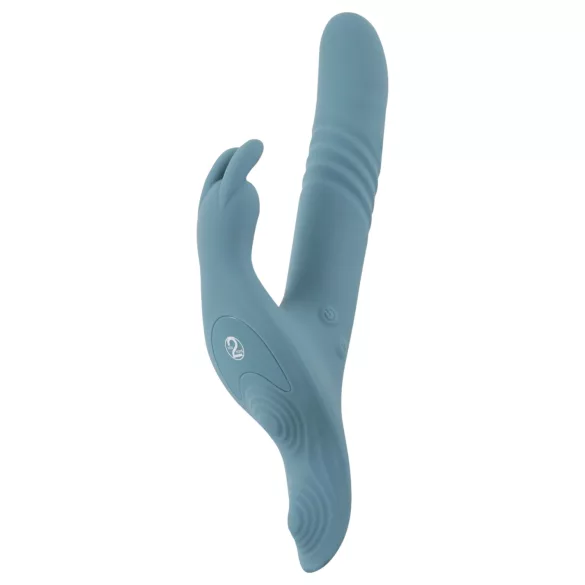 You2Toys - 3-delni pripenjajoči se zajčkast potisni vibrator z daljinskim upravljalnikom (moder)