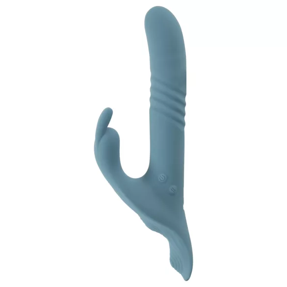 You2Toys - 3-delni pripenjajoči se zajčkast potisni vibrator z daljinskim upravljalnikom (moder)