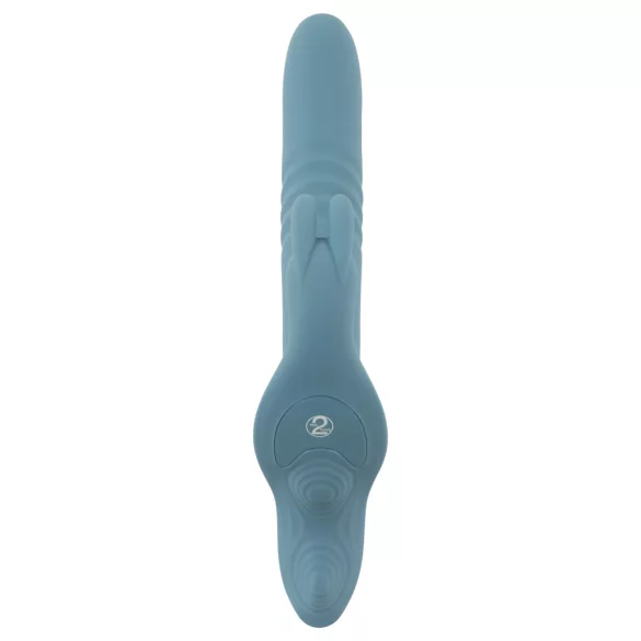 You2Toys - 3-delni pripenjajoči se zajčkast potisni vibrator z daljinskim upravljalnikom (moder)