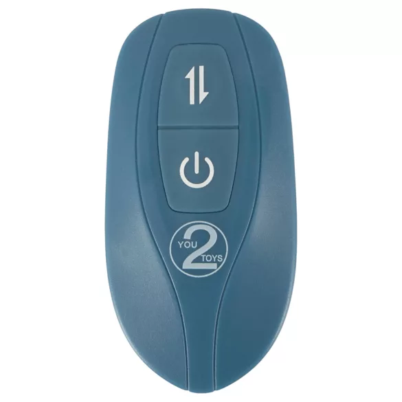 You2Toys - 3-delni pripenjajoči se zajčkast potisni vibrator z daljinskim upravljalnikom (moder)