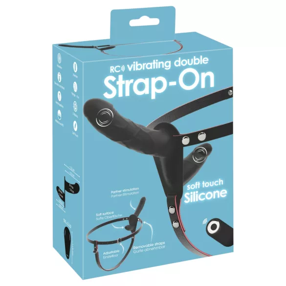 You2Toys - daljinsko voden dvojni nastavek z vibratorjem (črn)