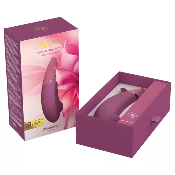 Womanizer Next - vibrator za klitoris z zračnimi valovi - roza - akumulatorski