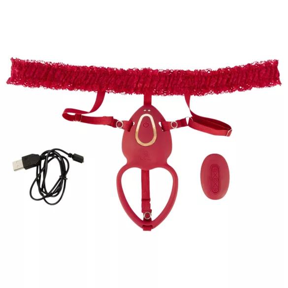 You2Toys - nosljivi vibracijski klitorni stimulator (rdeč)