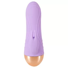   Cuties - akumulatorski, vodoodporni mini vibrator s klitoralnim nastavkom (vijoličen)
