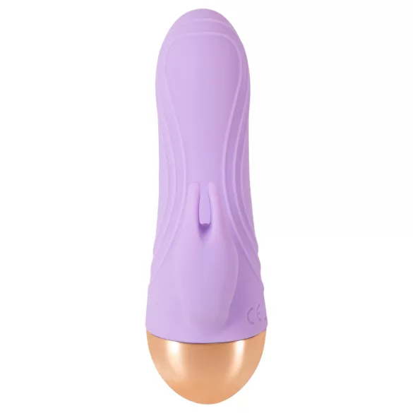 Cuties - akumulatorski, vodoodporni mini vibrator s klitoralnim nastavkom (vijoličen)