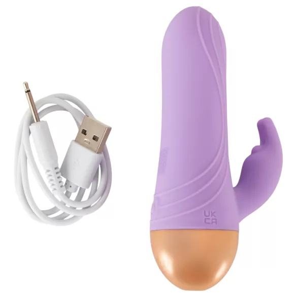 Cuties - akumulatorski, vodoodporni mini vibrator s klitoralnim nastavkom (vijoličen)