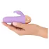 Cuties - akumulatorski, vodoodporni mini vibrator s klitoralnim nastavkom (vijoličen)