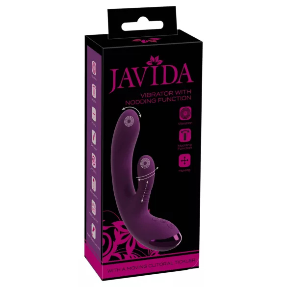 Javida - zajčkast vibrator za G-točko in klitoris (vijoličen)