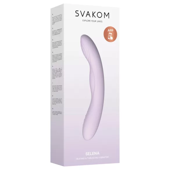 Svakom Selena - grelni, potisni vibrator za G-točko (vijoličen)
