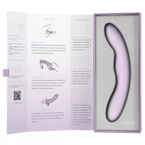 Svakom Selena - grelni, potisni vibrator za G-točko (vijoličen)