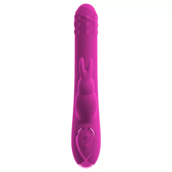 Sweet Smile - potisni, vrteči vibrator z ročajem za klitoris (rožnat)
