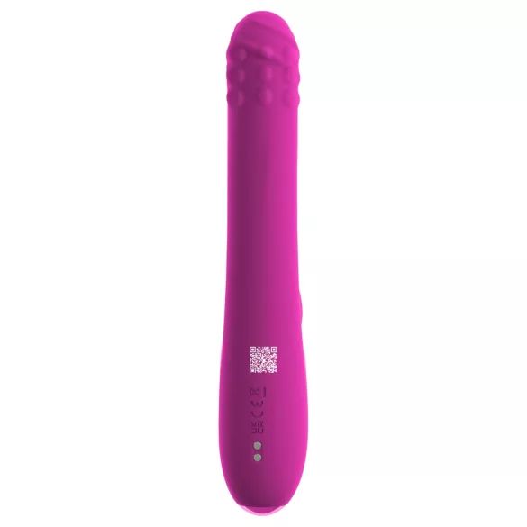 Sweet Smile - potisni, vrteči vibrator z ročajem za klitoris (rožnat)