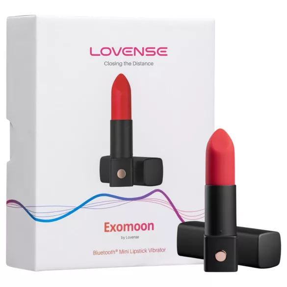 Lovense Exomoon - mini vibrator v obliki šminke (črn)