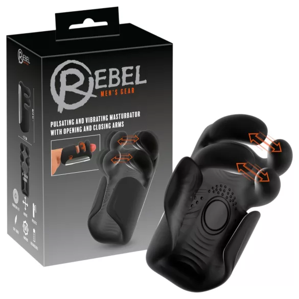 Rebel - utripajoč, vibracijski masturbator (črn)