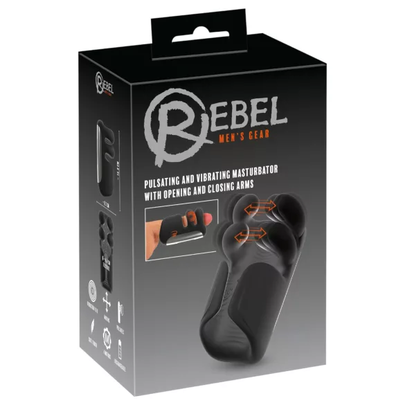 Rebel - utripajoč, vibracijski masturbator (črn)