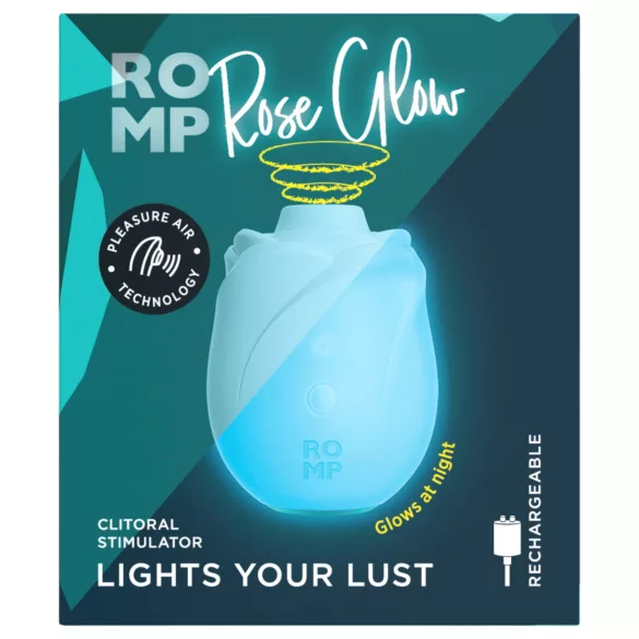 ROMP Rose Glow - zračni vibrator za klitoris (moder)