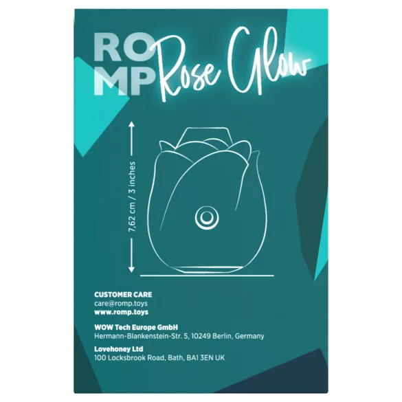 ROMP Rose Glow - zračni vibrator za klitoris (moder)