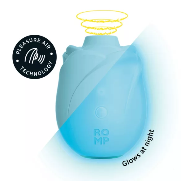 ROMP Rose Glow - zračni vibrator za klitoris (moder)
