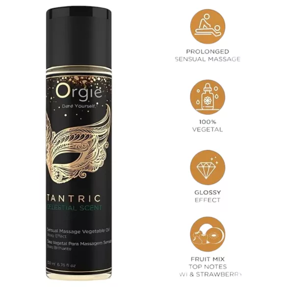 Orgie Tantric Celestial - masažno olje - čutno - 200 ml