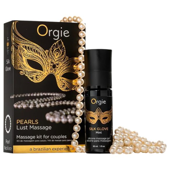 Orgie Pearls Lust - masažni gel z bisernim ogrlico