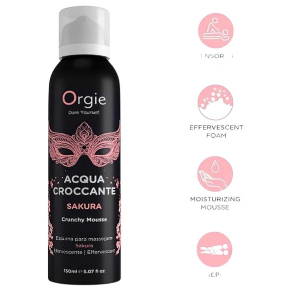 Orgie - masažni mousse - vonj češnjevega cveta - 150 ml