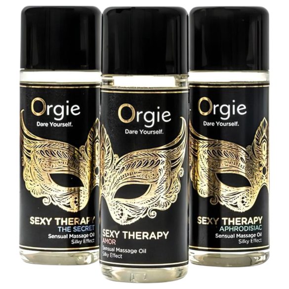 Orgie Sexy Therapy - komplet čutnih masažnih olj (3x30ml)