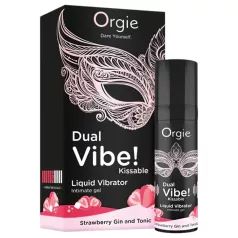   Orgie Dual Vibe - tekoči vibrator za pare - jagoda gin tonic - 15ml