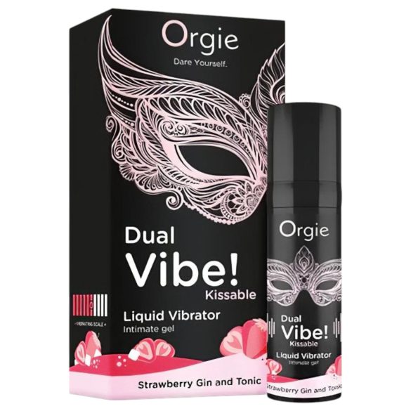 Orgie Dual Vibe - uniseks tekoči vibrator - Jagoda - Gin Tonic (15ml)