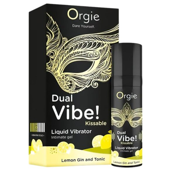 Orgie Dual Vibe - uniseks tekoči vibrator - Gin Tonic (15ml)