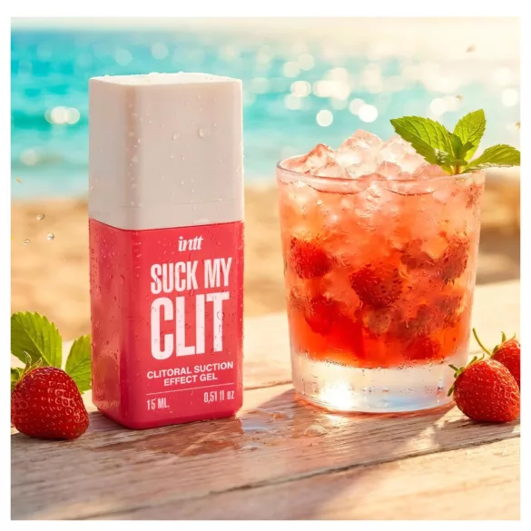 Intt Suck My Clit - gel za stimulacijo klitorisa za ženske - jagoda (15 ml)