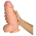 Willie City - debel realističen dildo (barva kože) - 24,5 cm