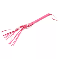 Umetno usnje - bič - roza - 42 cm