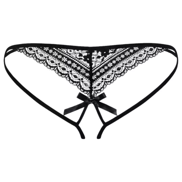 Obsessive - ženske tangice - dvojni trakovi - črna - L/XL