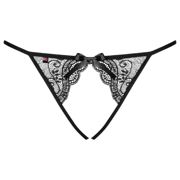 Obsessive - ženske tangice - mrežaste, odprte, čipkaste - črne - L/XL