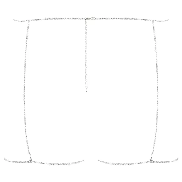 Obsessive Bijou 905 - srebrni okrasni pas spodnji - S-L