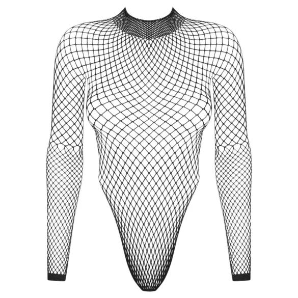 Obsessive - črn mrežast body z dolgimi rokavi (S-L)