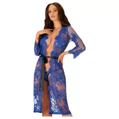 Obsessive Cobaltess - čipkasti kimono (modra) - L/XL