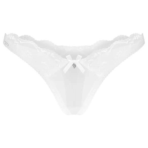 Obsessive Weddya - čipkasti tanga (bela) - L/XL