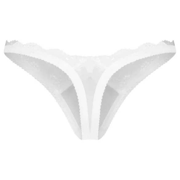 Obsessive Weddya - čipkasti tanga (bela) - L/XL