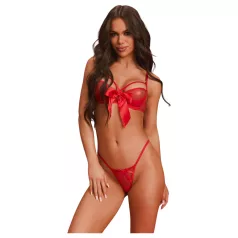   Obsessive Gifty - dvodelni seksi komplet spodnjega perila za ženske (rdeč)