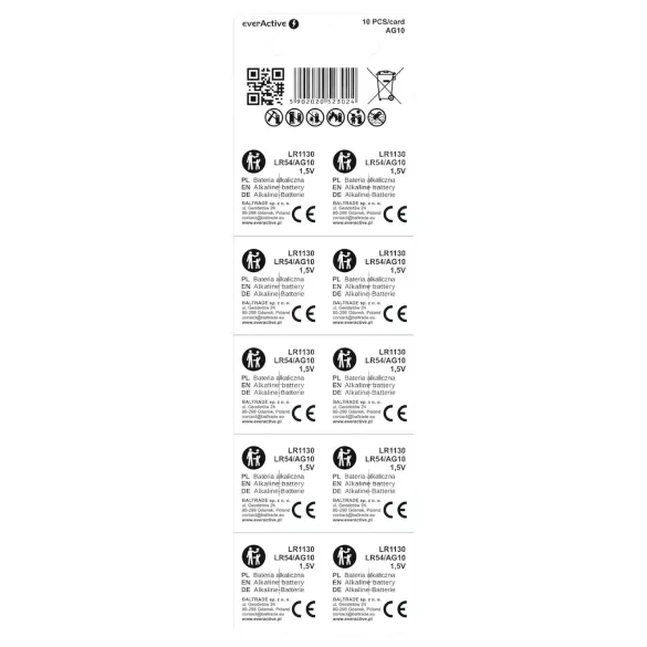 Elem - baterija LR1130 / LR54 - 10 kosov