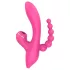 Erospace Sweet Play - G-točkovni vibrator z analno sondo in sesanjem (rožnate barve)
