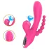 Erospace Sweet Play - G-točkovni vibrator z analno sondo in sesanjem (rožnate barve)