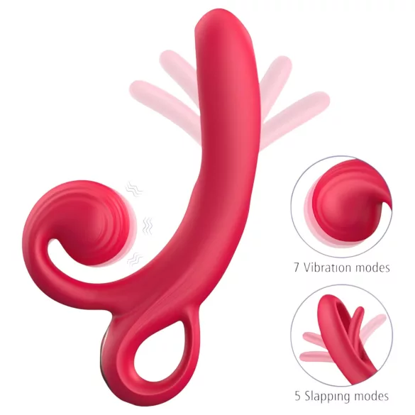 Sweet Play - vibrator za klitoris z ročko - rdeč