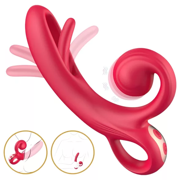 Sweet Play - vibrator za klitoris z ročko - rdeč
