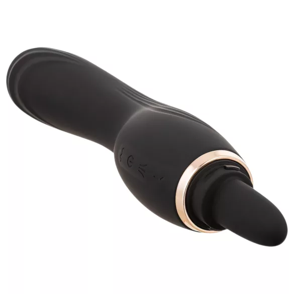 Erospace Sweet Play - 2v1 vibrator za draženje klitorisa z jezikom in sesanjem (črn)